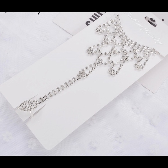 *SOLD on Offer Up * Crystal Boho Anklet w/Ring - Picture 5 of 5